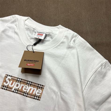 supreme burberry box logo retail price|supreme burberry box t-shirt.